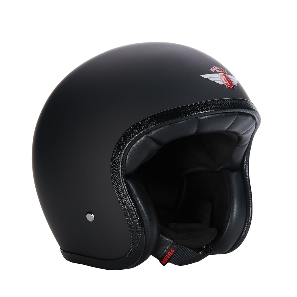 95105 - Matt Black Speedster v4 Open Face Helmet - Speedwear Ltd
