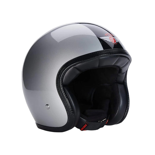 95200 - Silver Black Davida Speedster v4 Open Face Helmet - Speedwear Ltd
