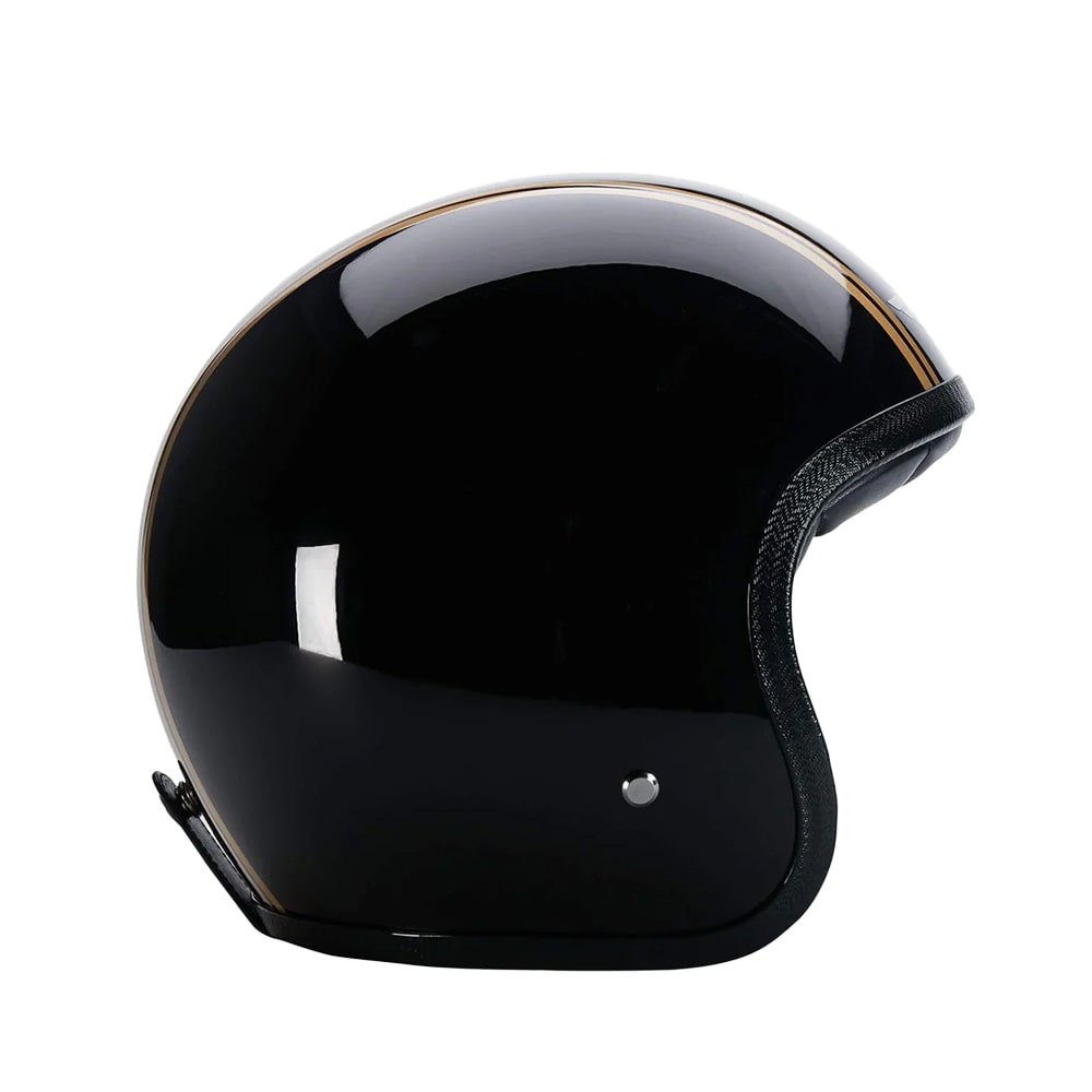 95228 - Black Gold PS Davida Speedster v4 Open Face Helmet - Speedwear Ltd