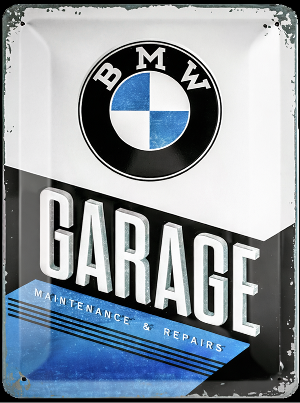 Retro BMW tin sign
