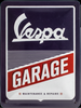 Vespa Garage Retro Metal sign