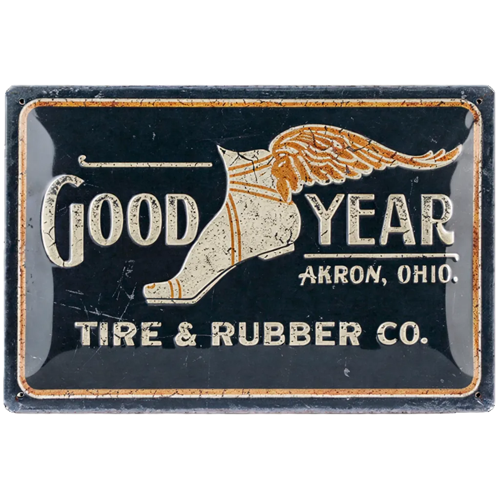 goodyear tin sign