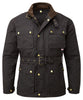 BROWN GRESFORD WAX COTTON MOTORCYCLE JACKET - Speedwear Ltd