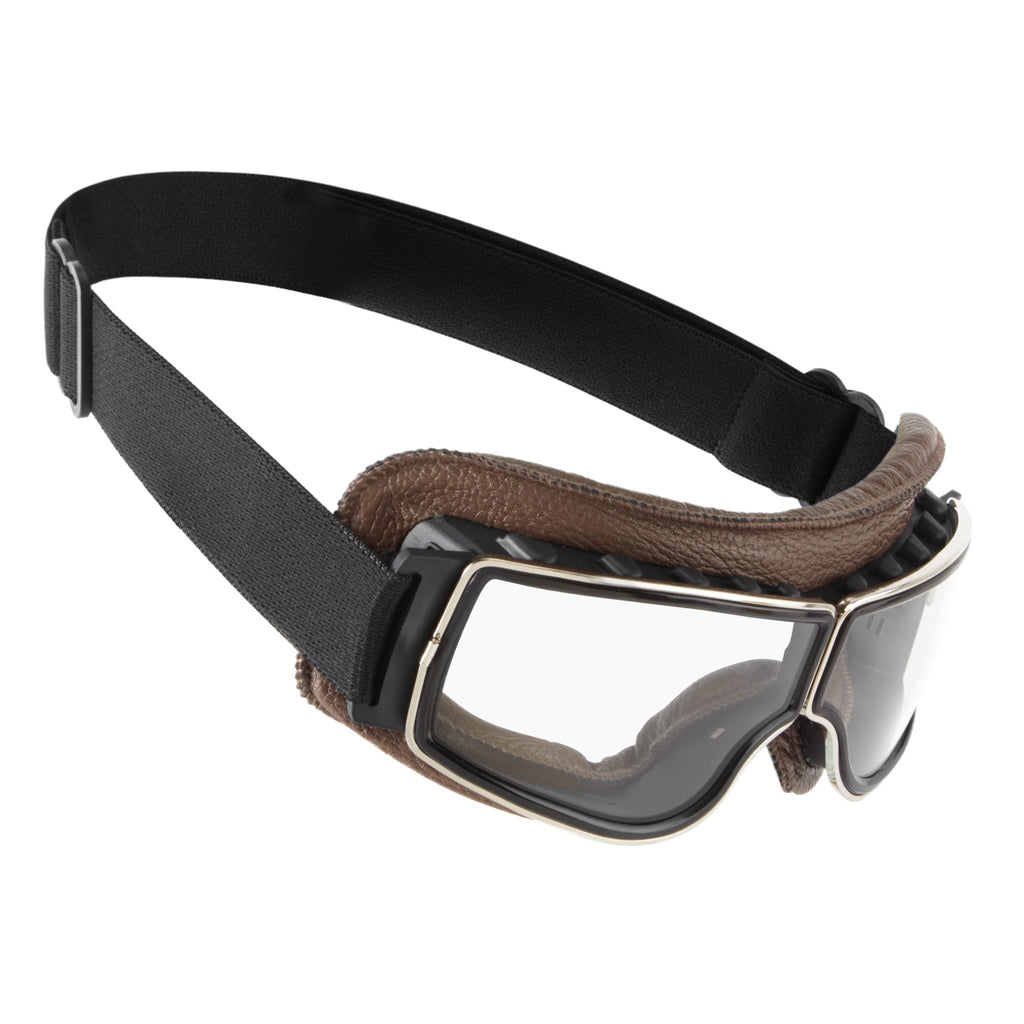 BROWN MERIDEN® RETRO STYLE MOTORCYCLE GOGGLES - Speedwear Ltd