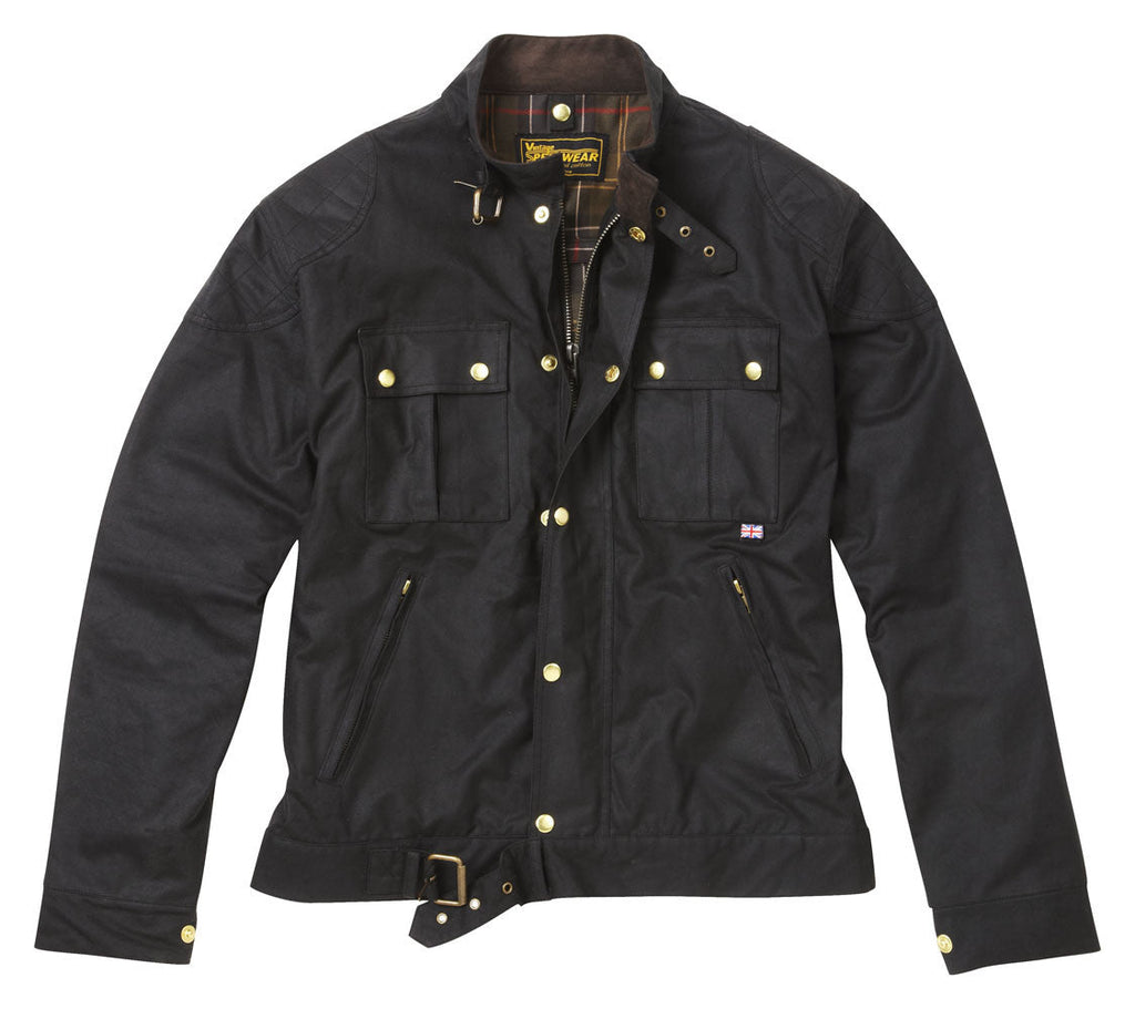 BROWN TILSTOCK® WAX COTTON MOTORCYCLE JACKET - Speedwear Ltd