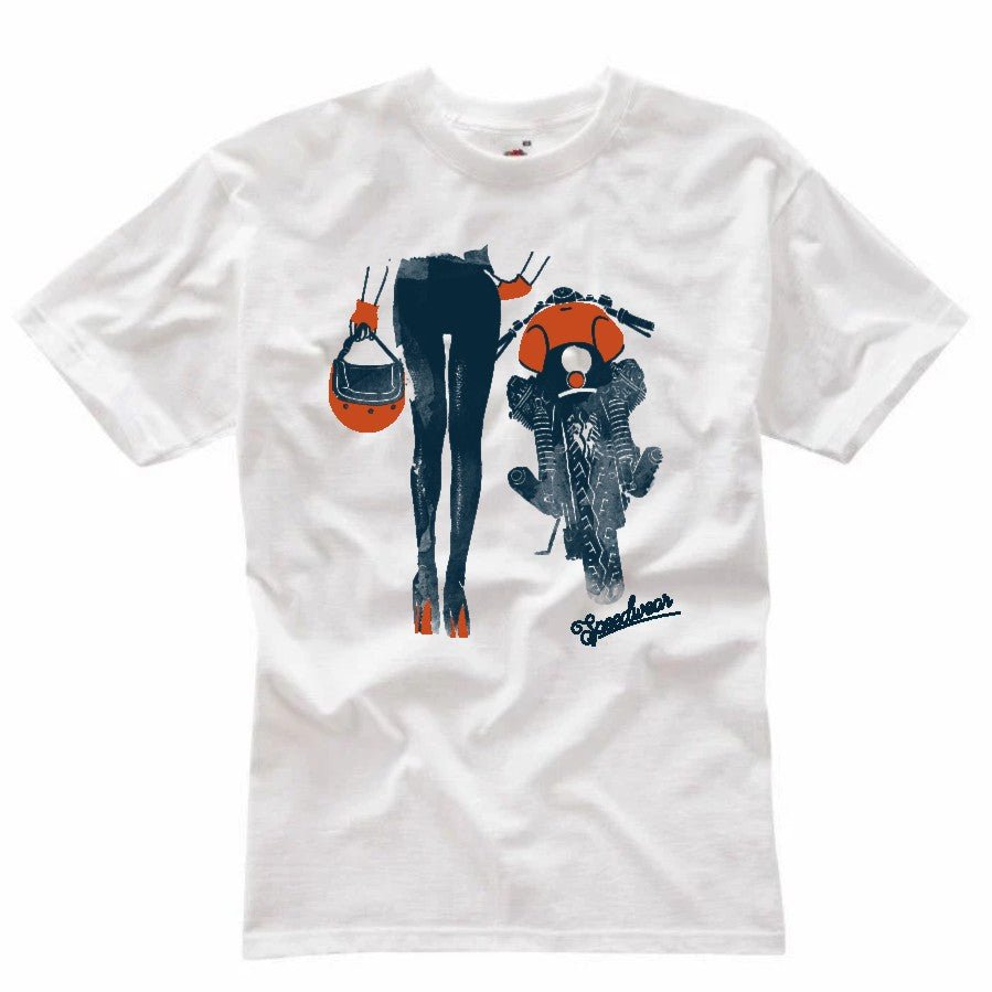 Cafe racer and Heels T-SHIRT - Speedwear Ltd