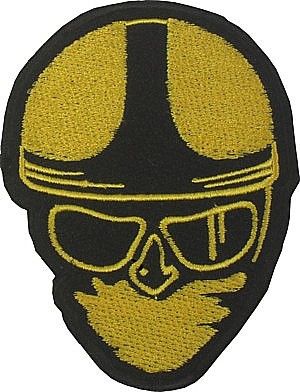 CLASSIC HEAD WOVEN PATCH GOLD - Speedwear Ltd
