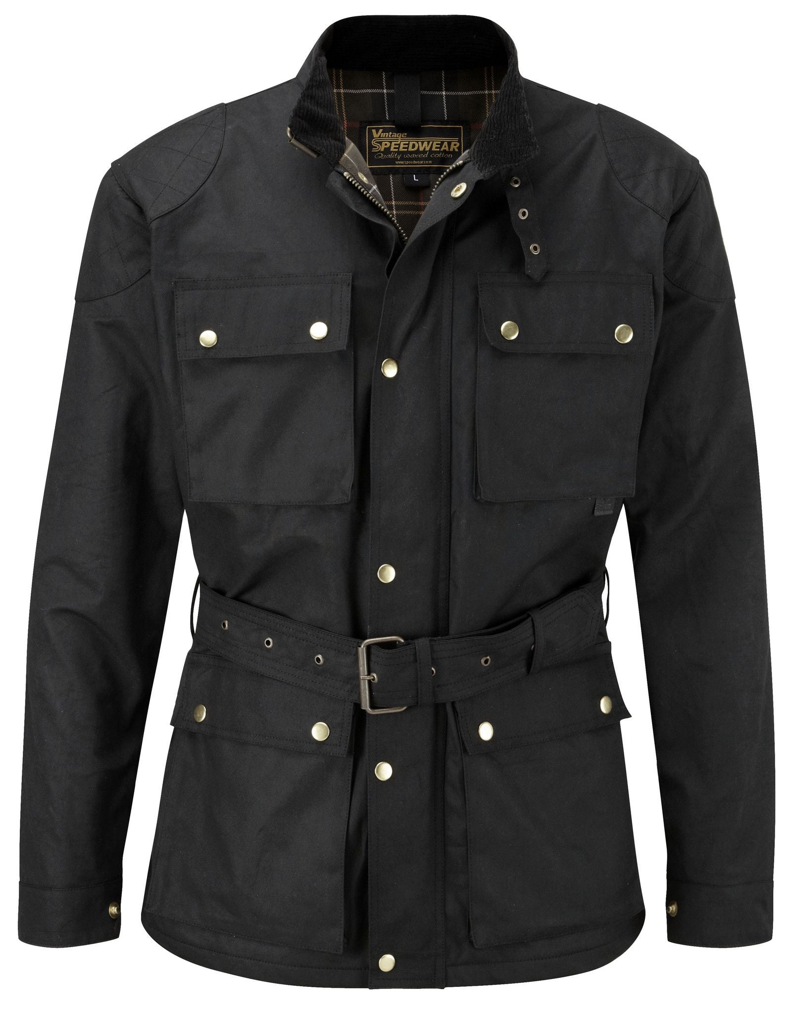 Classic Waxed Cotton Motorcycle Jacket