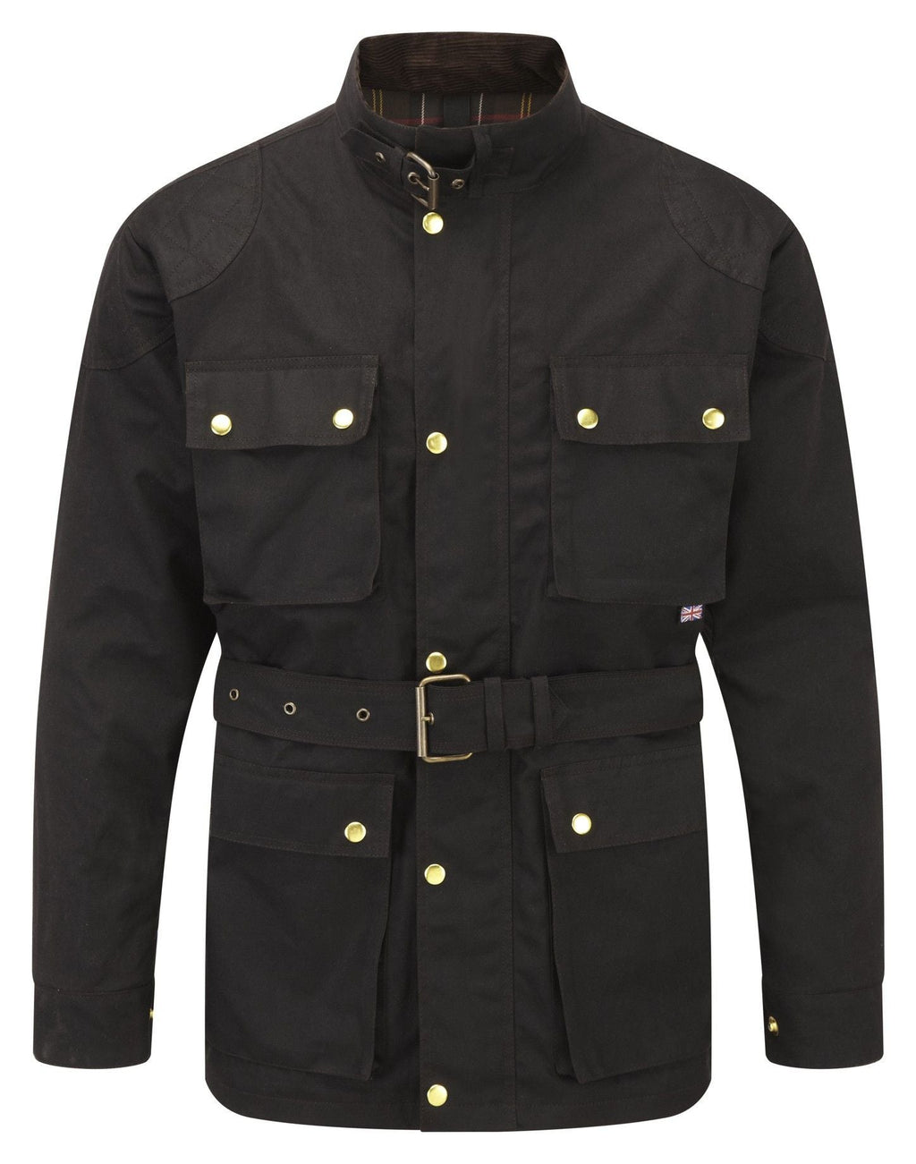 DARK BROWN CLASSIC WAX COTTON MOTORCYCLE JACKET - Speedwear Ltd