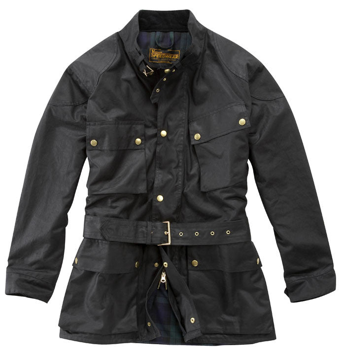 DELUXE TRADITIONAL WAX COTTON MOTORCYCLE JACKET - Speedwear Ltd