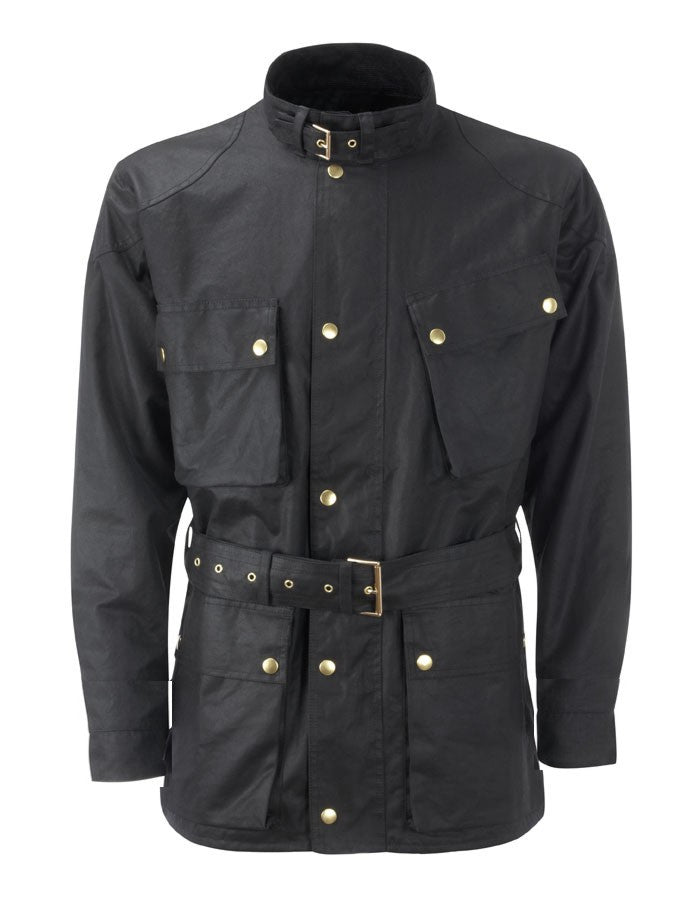 DELUXE TRADITIONAL WAX COTTON MOTORCYCLE JACKET - Speedwear Ltd