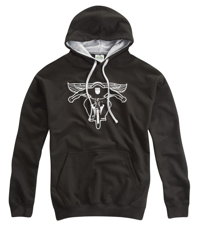 FLYING BIKER HOODED TOP GREY - Speedwear Ltd