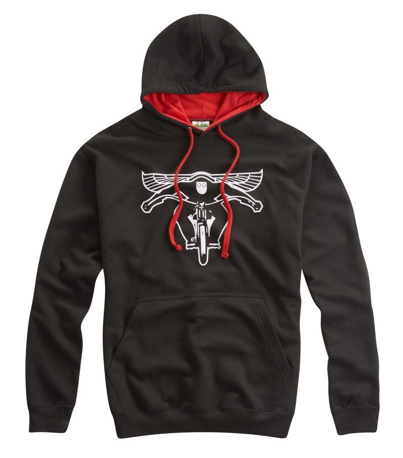 FLYING BIKER HOODED TOP RED - Speedwear Ltd
