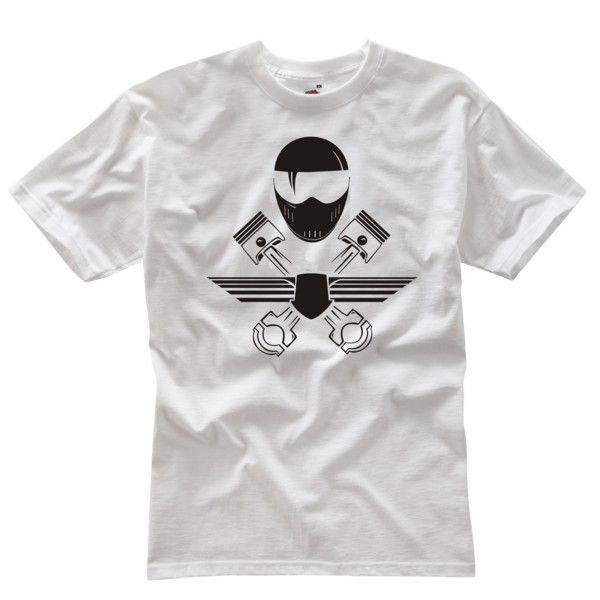FULL FACE RACER T-SHIRT WHITE - Speedwear Ltd
