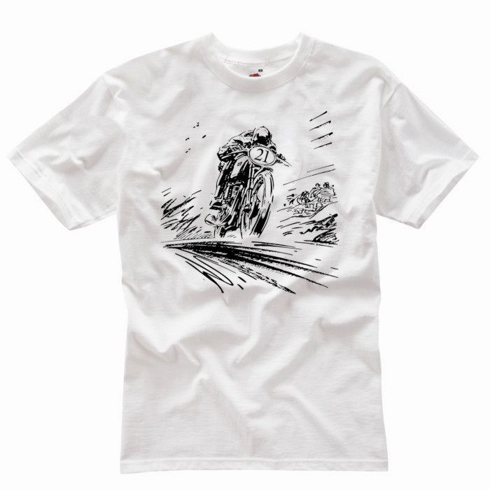 OVER THE HILL CLASSIC WHITET-SHIRT BLACK LOGO - Speedwear Ltd