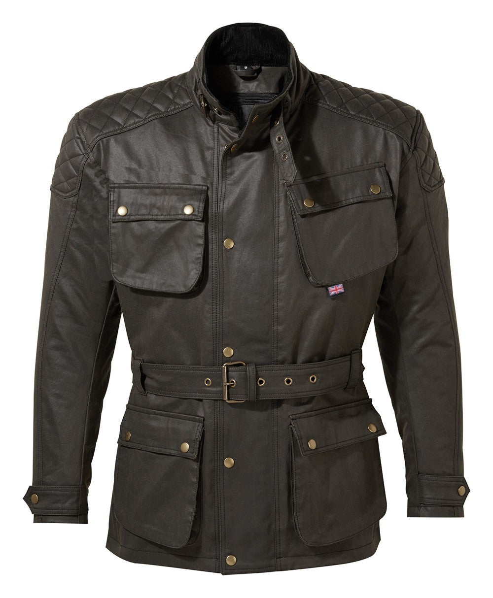 PULFORD® DRY WAXED COTTON MOTORCYCLE JACKET BLACK - Speedwear Ltd