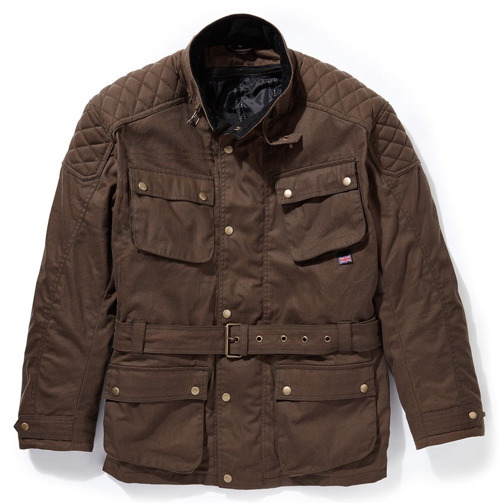 PULFORD® WAXED COTTON MOTORCYCLE JACKET IN BROWN - Speedwear Ltd