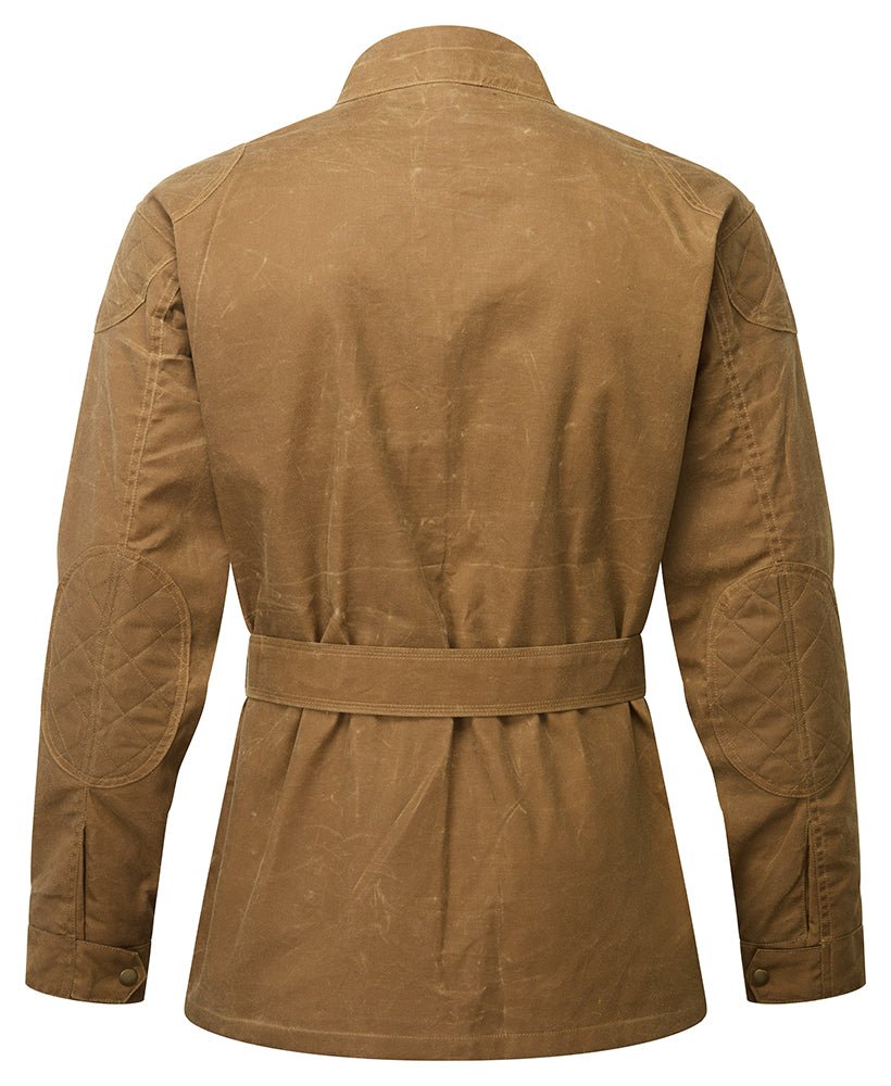 TAN CLASSIC WAX COTTON MOTORCYCLE JACKET - Speedwear Ltd