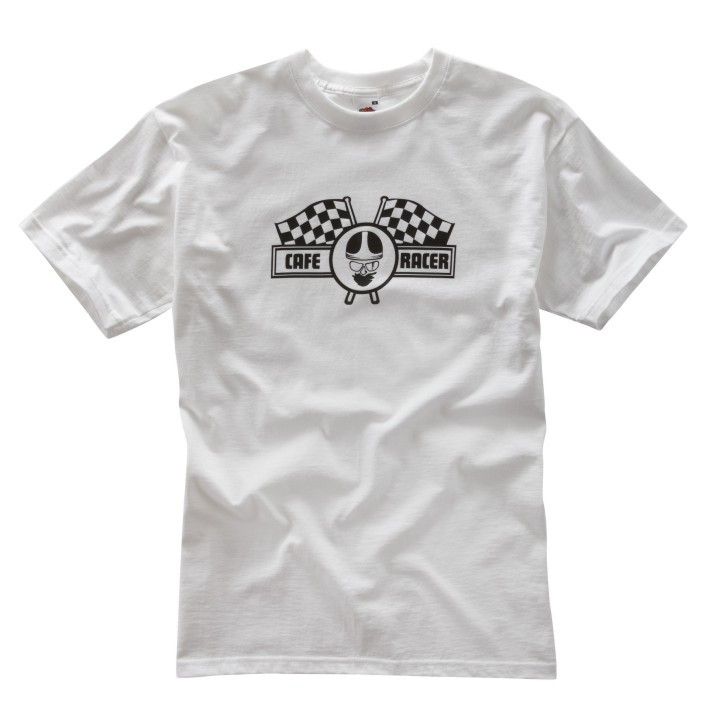 WHITE CAFE RACER T-SHIRT - Speedwear Ltd