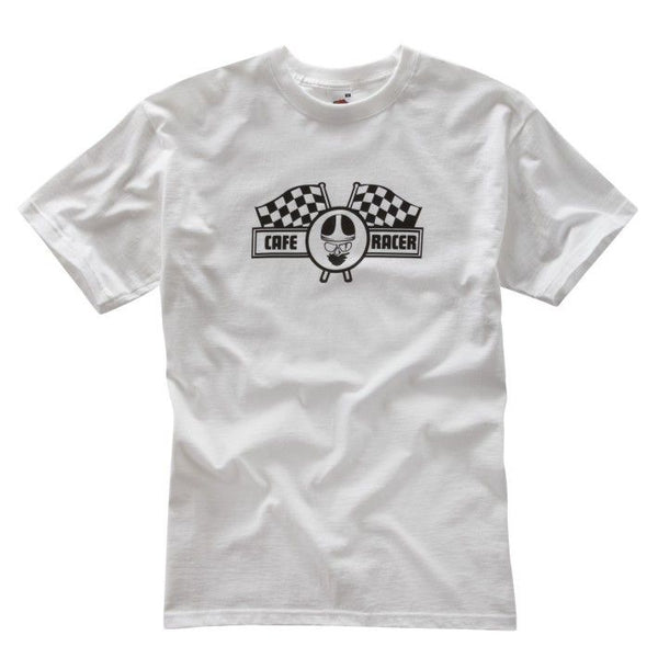 WHITE CAFE RACER T-SHIRT - Speedwear Ltd